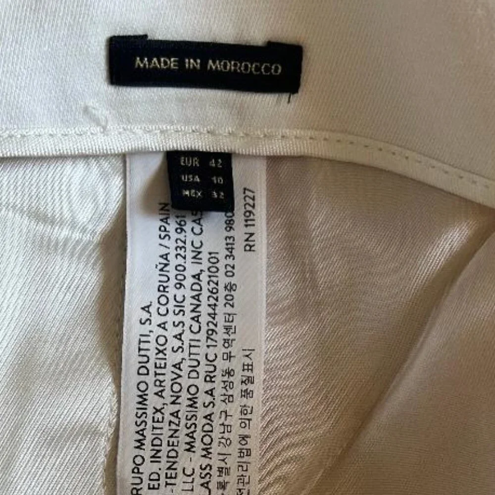 Massimo Dutti Viscose & Wool Blend Flowing Darted Wide Leg Trousers Size 10 NWT - Picture 13 of 15